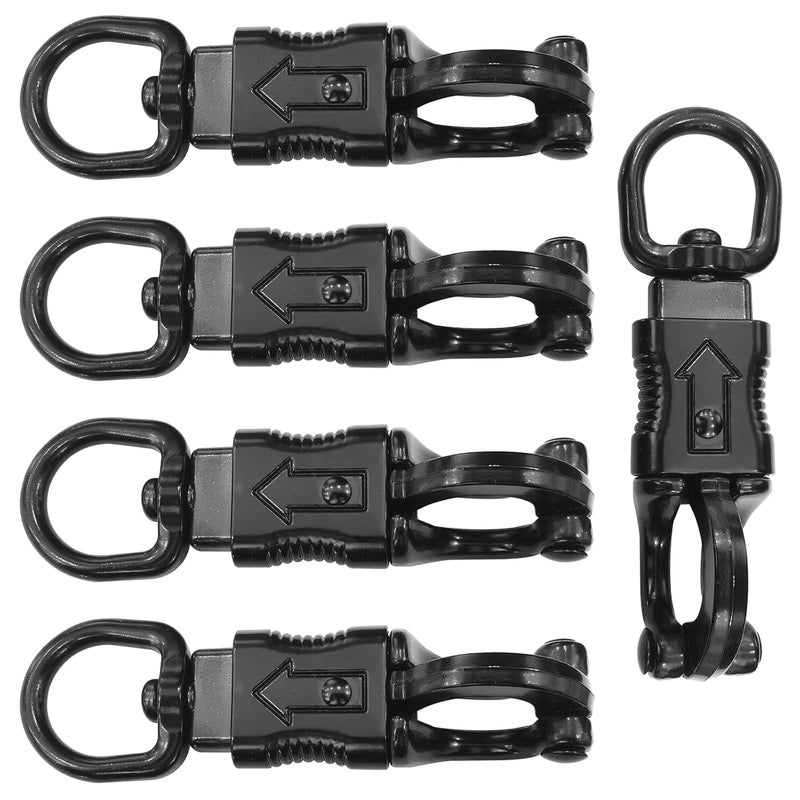 GLSJA 5 Pack Nickel Plated 360° Rotating Quick Release Clip, Heavy-Duty Metal Snap for Outdoor Gear, Climbers & Industrial Use ﻿ - Image 1